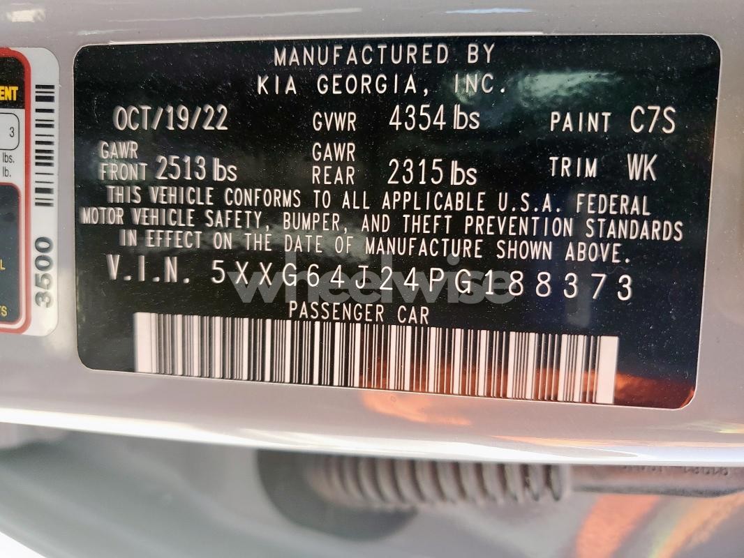 Photo 2 of 2023 KIA K5 GT LINE (VIN 5XXG64J24PG188373)