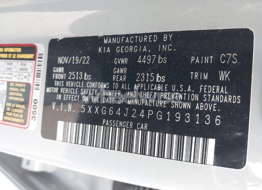 Photo 9 of 2023 Kia K5 GT-LINE (VIN 5XXG64J24PG193136)