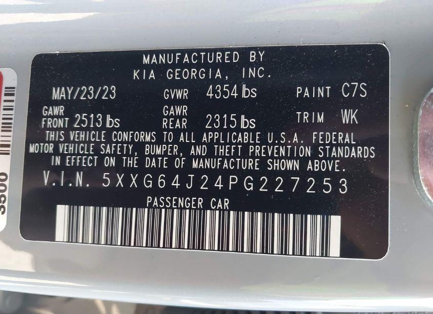 Photo 9 of 2023 Kia K5 GT-LINE (VIN 5XXG64J24PG227253)