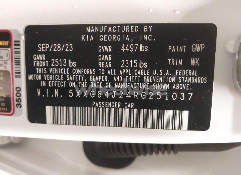 Photo 9 of 2024 Kia K5 GT-LINE (VIN 5XXG64J24RG251037)