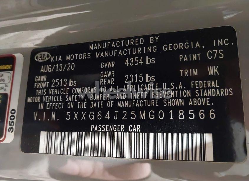 Photo 9 of 2021 Kia K5 GT-LINE (VIN 5XXG64J25MG018566)