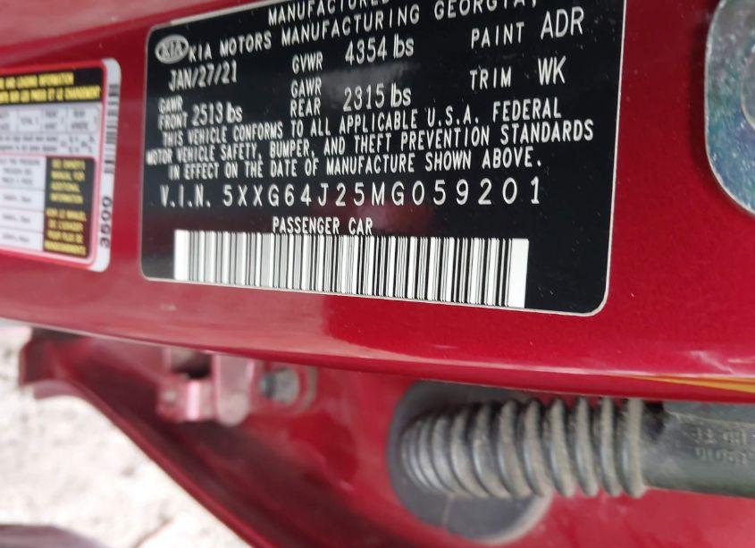 Photo 9 of 2021 Kia K5 GT-LINE (VIN 5XXG64J25MG059201)