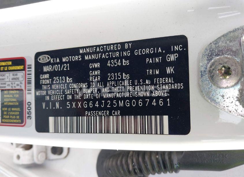 Photo 9 of 2021 Kia K5 GT-LINE (VIN 5XXG64J25MG067461)