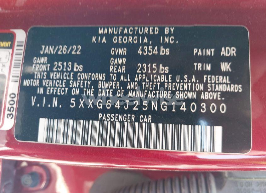 Photo 9 of 2022 Kia K5 GT-LINE (VIN 5XXG64J25NG140300)