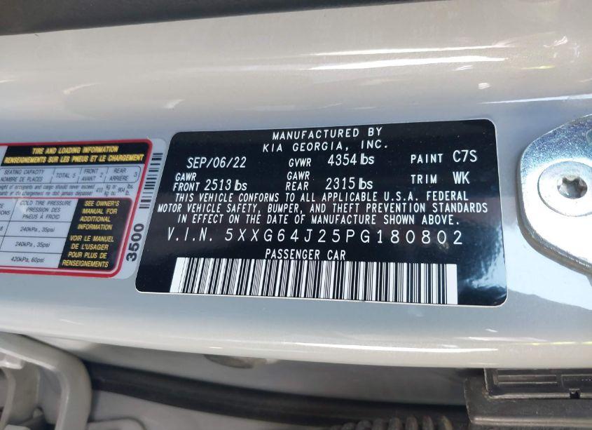 Photo 9 of 2023 Kia K5 GT-LINE (VIN 5XXG64J25PG180802)