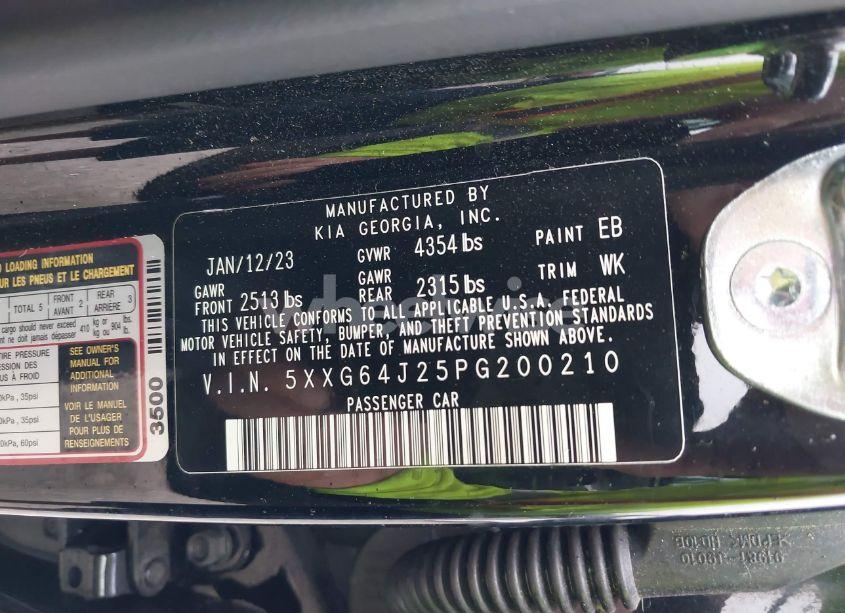 Photo 9 of 2023 Kia K5 GT-LINE (VIN 5XXG64J25PG200210)