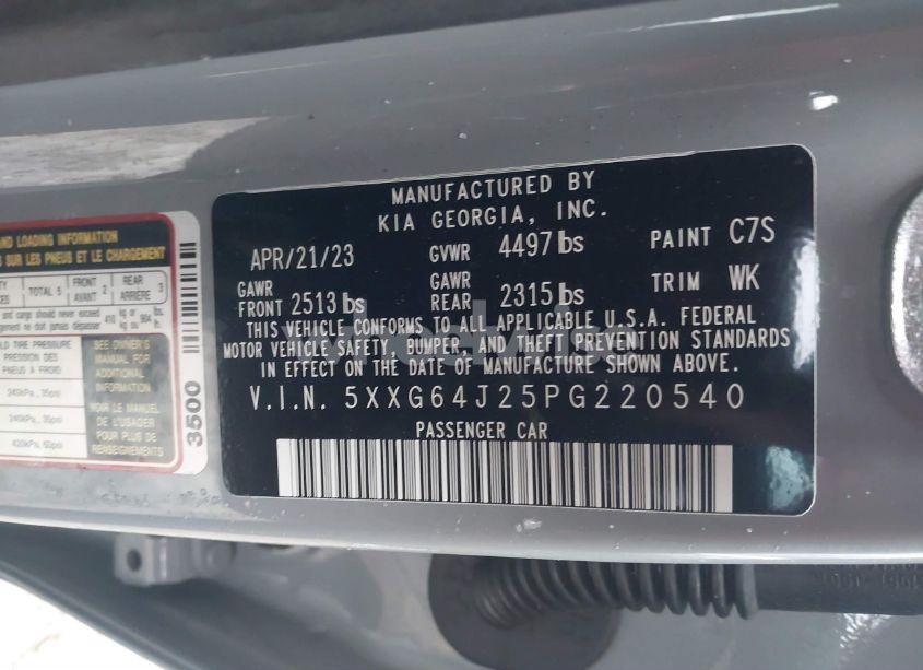 Photo 9 of 2023 Kia K5 GT-LINE (VIN 5XXG64J25PG220540)