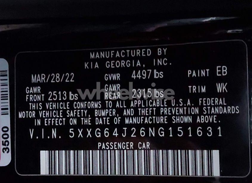 Photo 9 of 2022 Kia K5 GT-LINE (VIN 5XXG64J26NG151631)