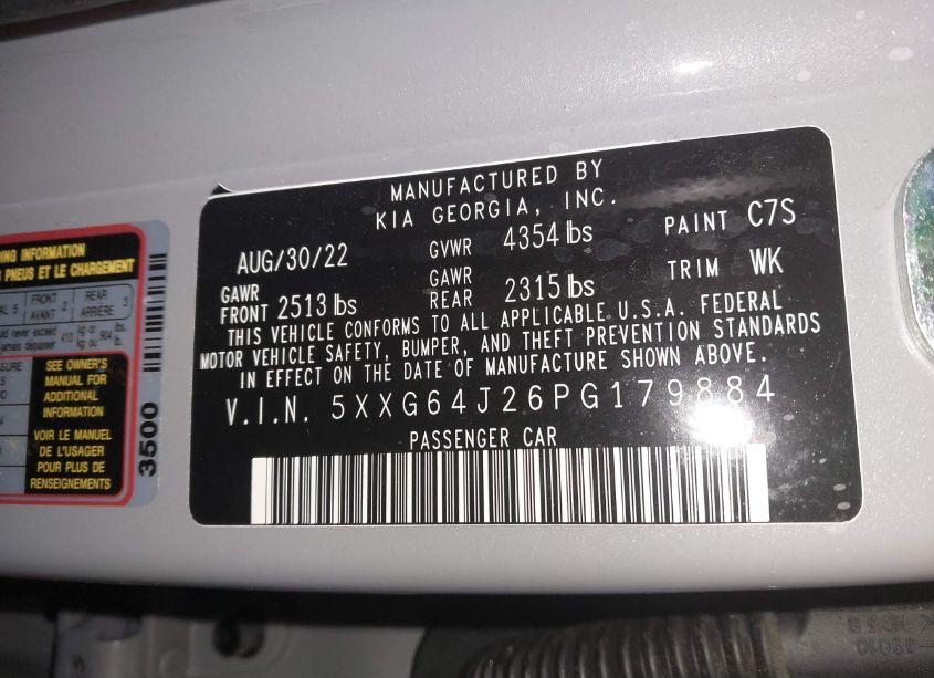 Photo 9 of 2023 Kia K5 GT-LINE (VIN 5XXG64J26PG179884)