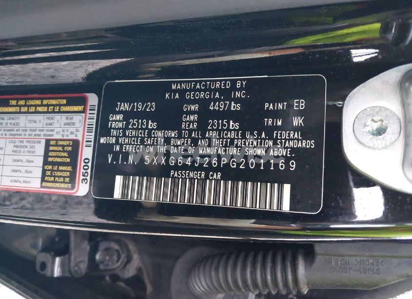 Photo 9 of 2023 Kia K5 GT LINE (VIN 5XXG64J26PG201169)