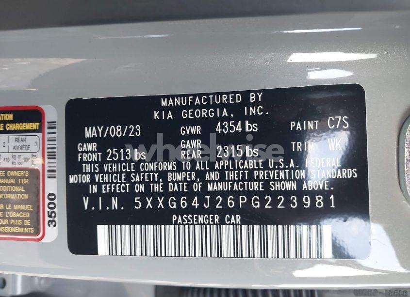 Photo 9 of 2023 Kia K5 GT-LINE (VIN 5XXG64J26PG223981)