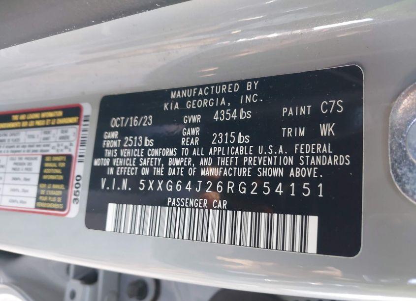 Photo 9 of 2024 Kia K5 GT-LINE (VIN 5XXG64J26RG254151)