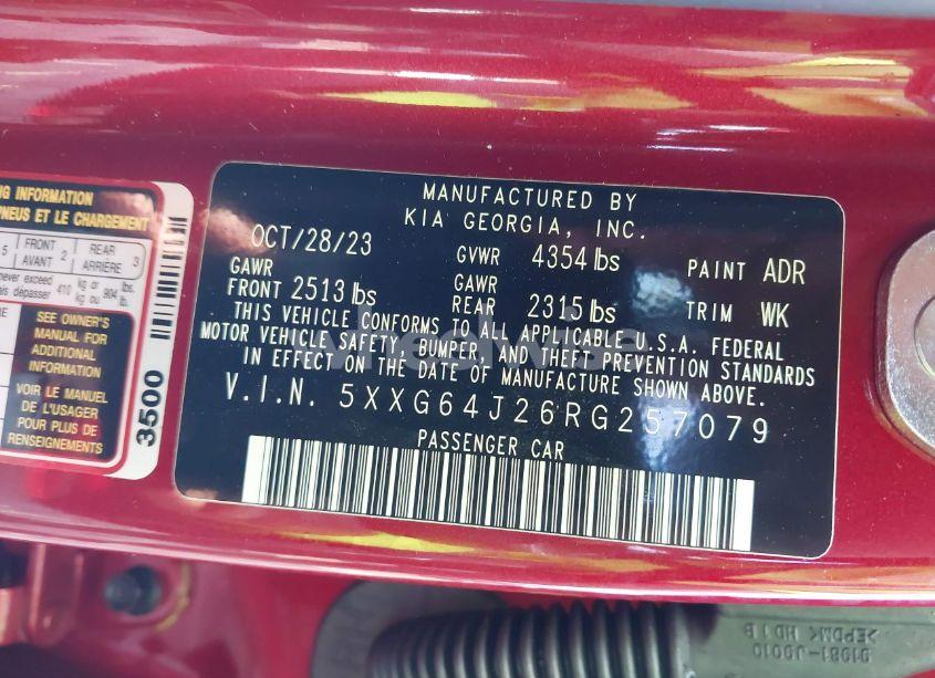 Photo 9 of 2024 Kia K5 GT-LINE (VIN 5XXG64J26RG257079)