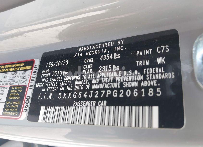 Photo 9 of 2023 Kia K5 GT-LINE (VIN 5XXG64J27PG206185)
