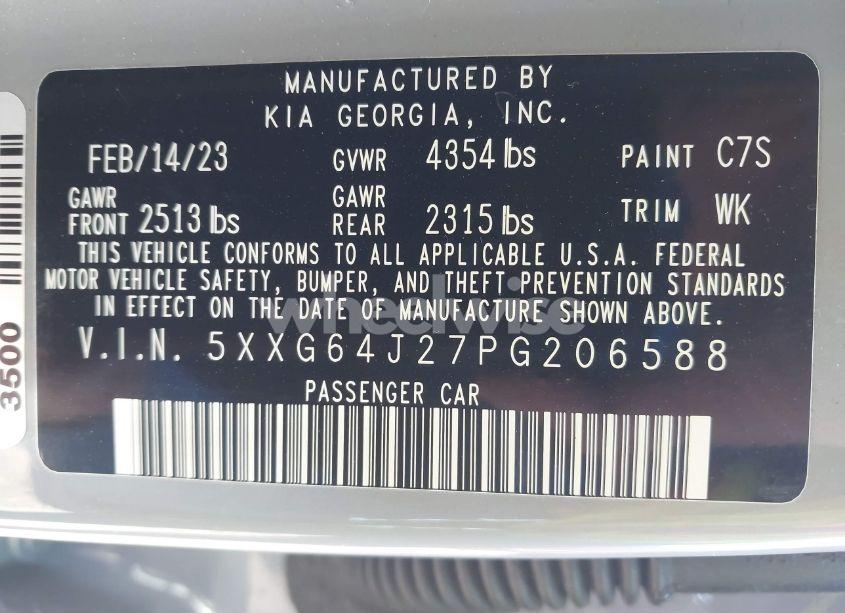 Photo 9 of 2023 Kia K5 GT-LINE (VIN 5XXG64J27PG206588)