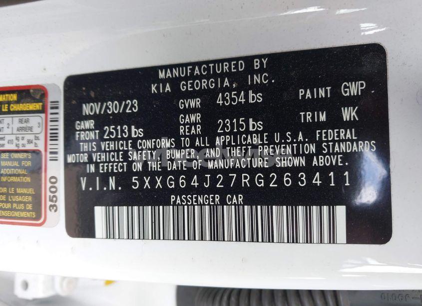 Photo 9 of 2024 Kia K5 GT-LINE (VIN 5XXG64J27RG263411)