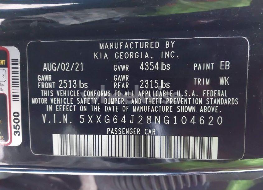 Photo 9 of 2022 Kia K5 GT-LINE (VIN 5XXG64J28NG104620)