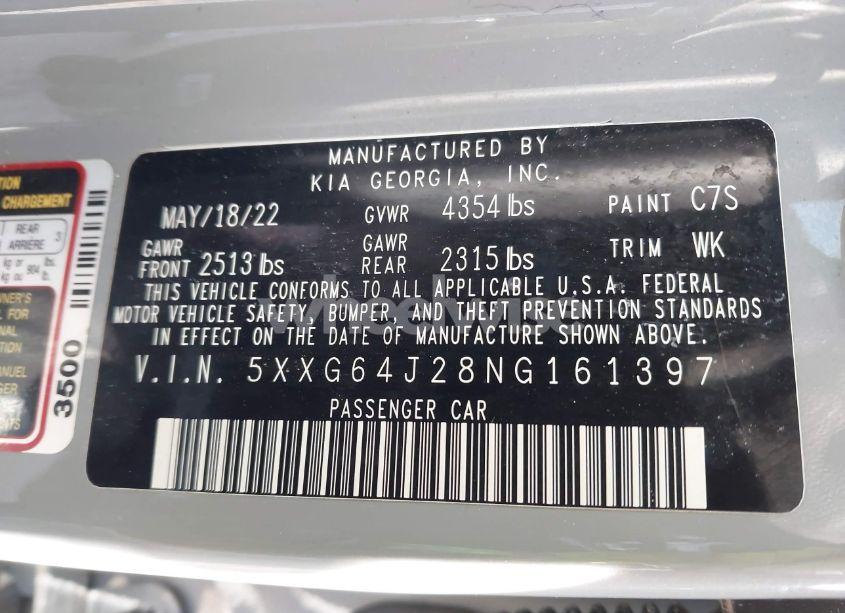 Photo 9 of 2022 Kia K5 GT-LINE (VIN 5XXG64J28NG161397)