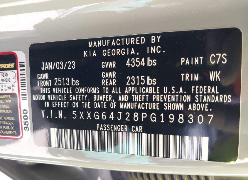 Photo 9 of 2023 Kia K5 GT-LINE (VIN 5XXG64J28PG198307)