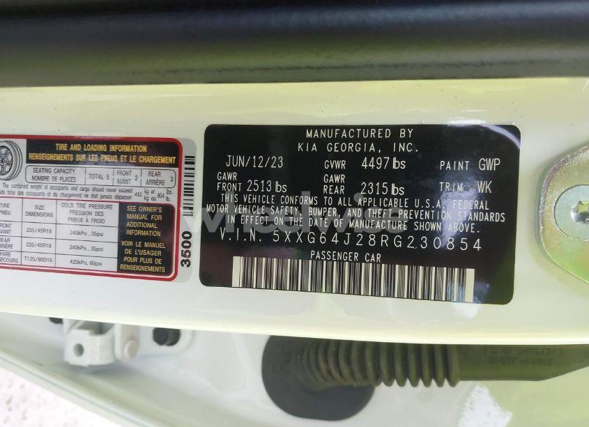 Photo 9 of 2024 Kia K5 GT-LINE (VIN 5XXG64J28RG230854)
