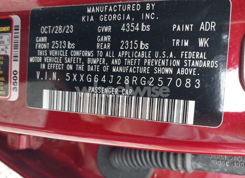 Photo 9 of 2024 Kia K5 GT-LINE (VIN 5XXG64J28RG257083)