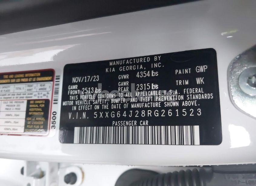 Photo 9 of 2024 Kia K5 GT-LINE (VIN 5XXG64J28RG261523)