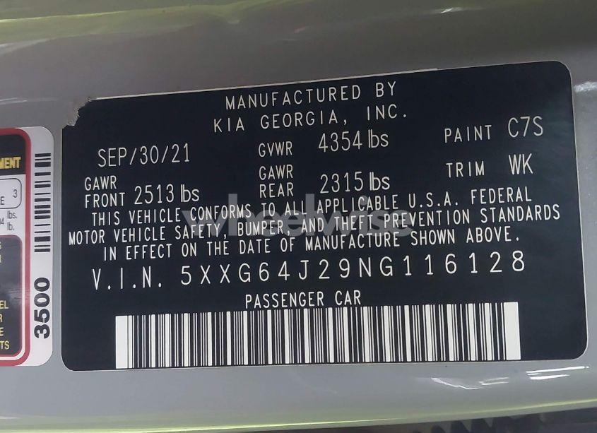 Photo 9 of 2022 Kia K5 GT-LINE (VIN 5XXG64J29NG116128)