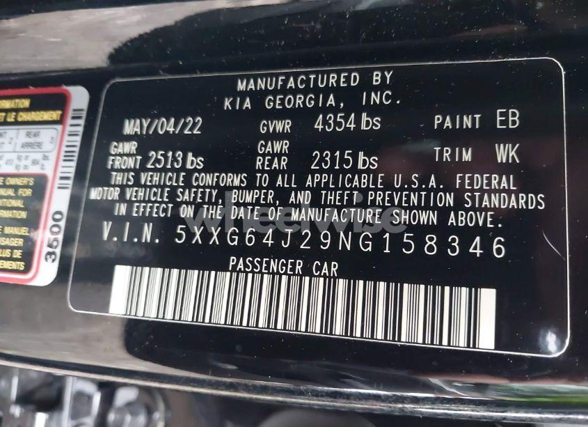 Photo 9 of 2022 Kia K5 GT-LINE (VIN 5XXG64J29NG158346)
