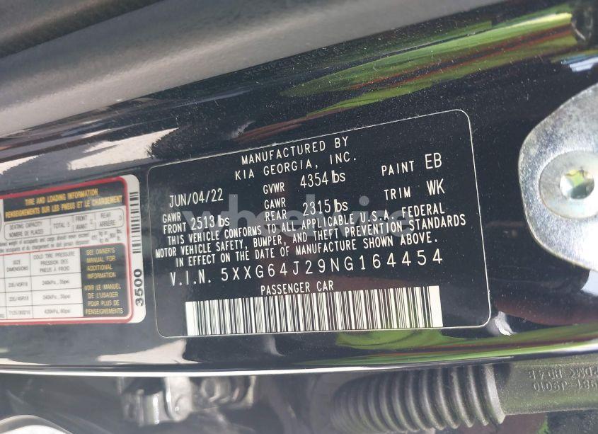 Photo 9 of 2022 Kia K5 GT-LINE (VIN 5XXG64J29NG164454)