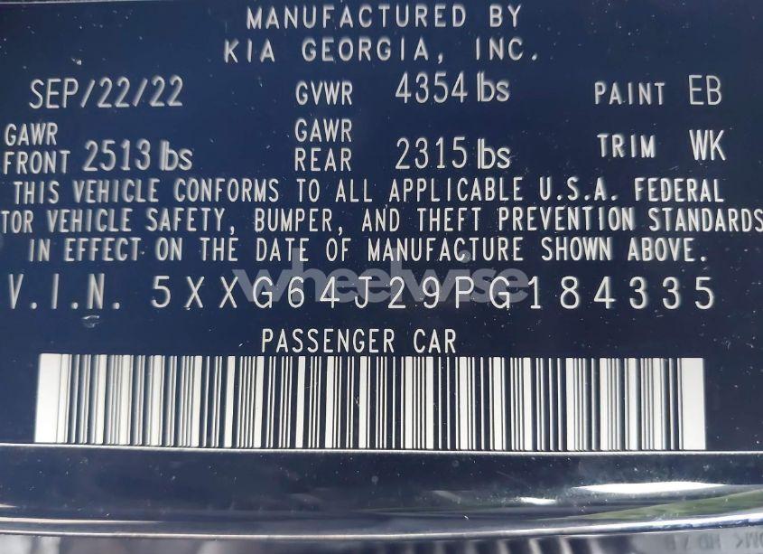 Photo 9 of 2023 Kia K5 GT-LINE (VIN 5XXG64J29PG184335)