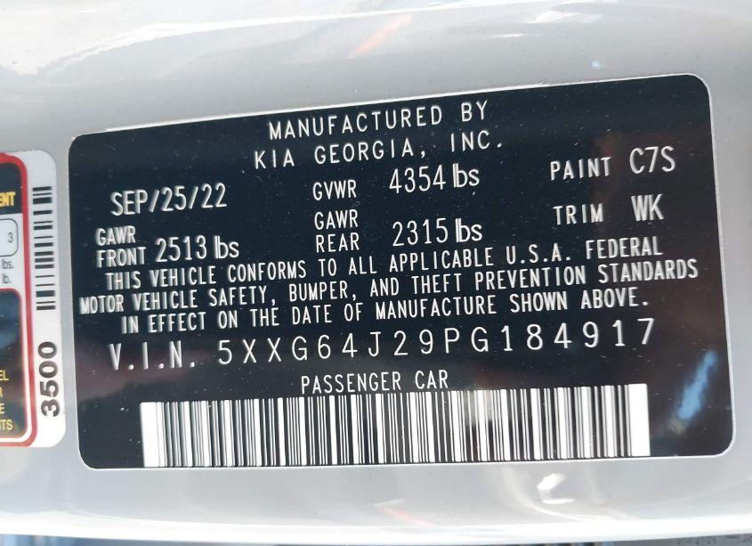 Photo 9 of 2023 Kia K5 GT-LINE (VIN 5XXG64J29PG184917)