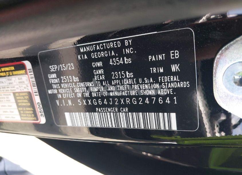 Photo 9 of 2024 Kia K5 GT-LINE (VIN 5XXG64J2XRG247641)