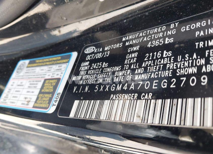 Photo 9 of 2014 Kia Optima LX (VIN 5XXGM4A70EG270910)