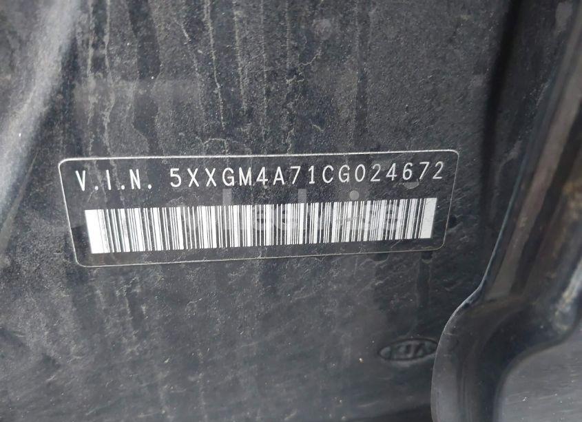 Photo 9 of 2012 Kia Optima LX (VIN 5XXGM4A71CG024672)