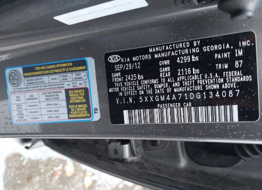 Photo 9 of 2013 Kia Optima LX (VIN 5XXGM4A71DG134087)