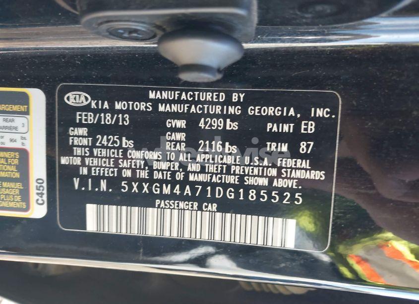 Photo 9 of 2013 Kia Optima LX (VIN 5XXGM4A71DG185525)
