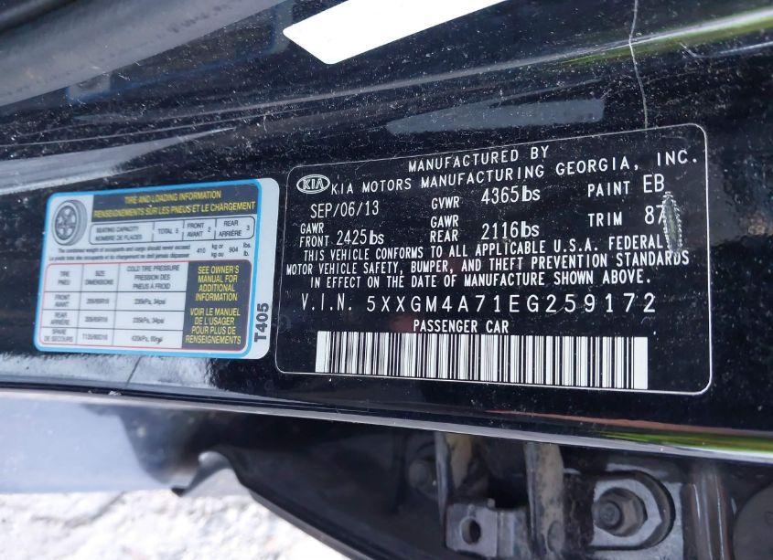 Photo 9 of 2014 Kia Optima LX (VIN 5XXGM4A71EG259172)