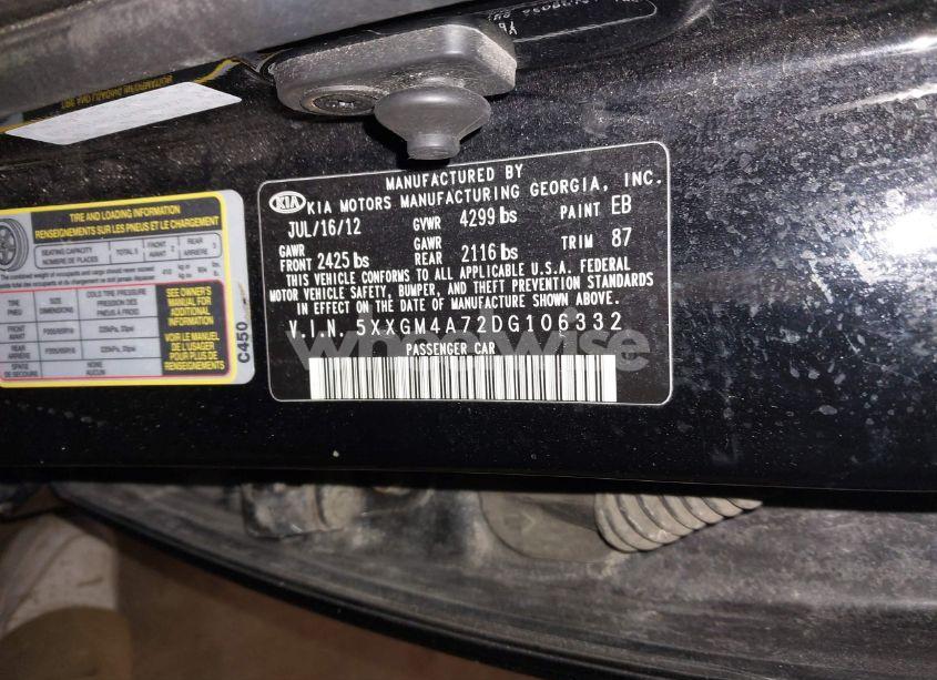 Photo 9 of 2013 Kia Optima LX (VIN 5XXGM4A72DG106332)