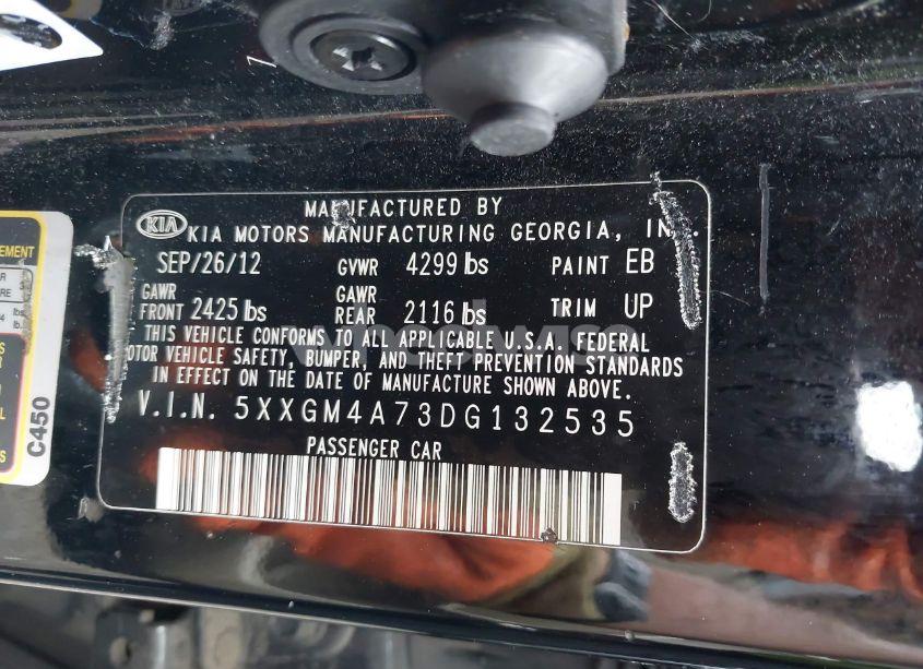 Photo 9 of 2013 Kia Optima LX (VIN 5XXGM4A73DG132535)