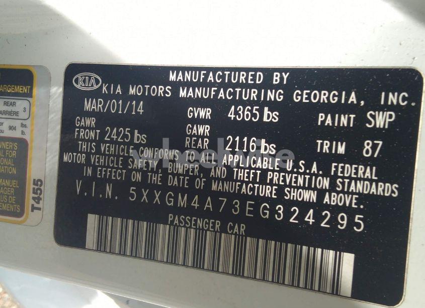 Photo 9 of 2014 Kia Optima LX (VIN 5XXGM4A73EG324295)