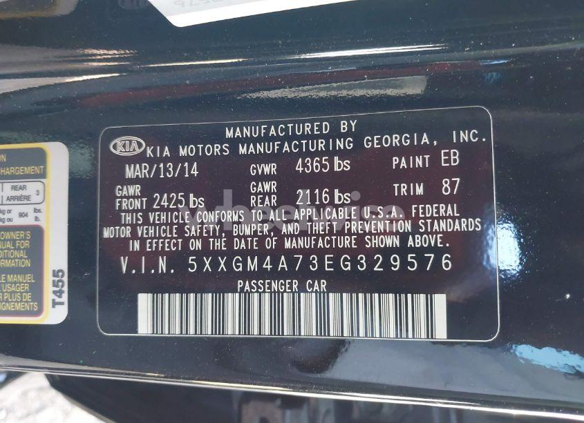 Photo 9 of 2014 Kia Optima LX (VIN 5XXGM4A73EG329576)