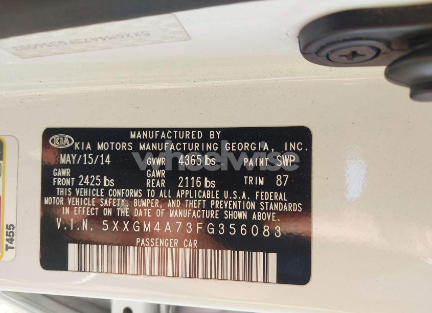 Photo 9 of 2015 Kia Optima LX (VIN 5XXGM4A73FG356083)