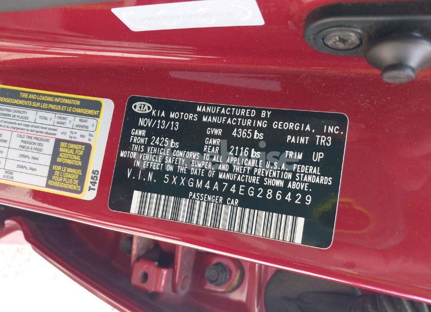 Photo 9 of 2014 Kia Optima LX (VIN 5XXGM4A74EG286429)