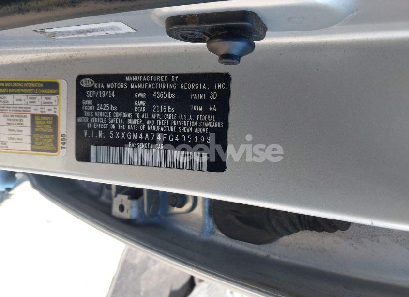 Photo 9 of 2015 Kia Optima LX (VIN 5XXGM4A74FG405193)