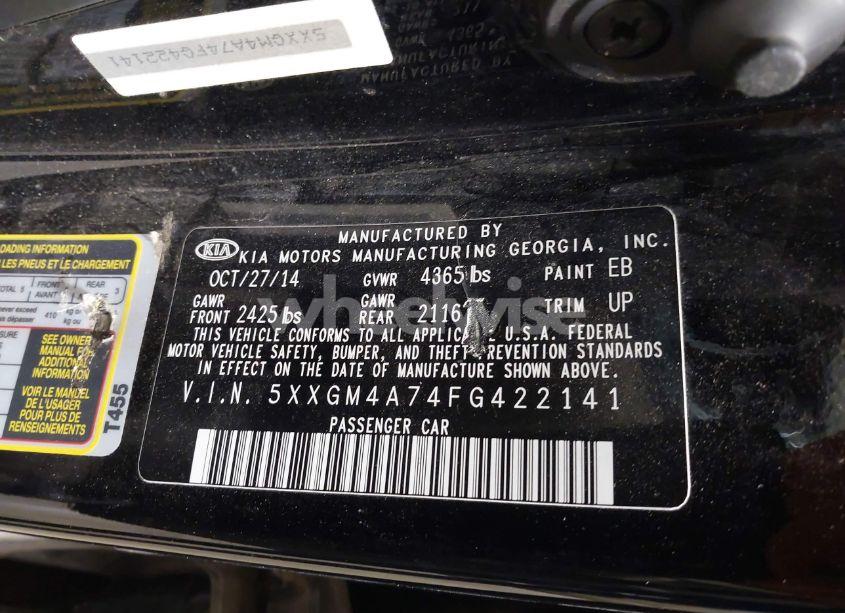 Photo 9 of 2015 Kia Optima LX (VIN 5XXGM4A74FG422141)