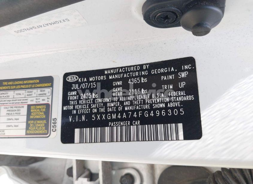 Photo 9 of 2015 Kia Optima LX (VIN 5XXGM4A74FG496305)