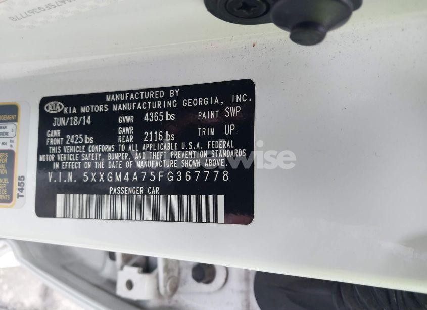 Photo 9 of 2015 Kia Optima LX (VIN 5XXGM4A75FG367778)