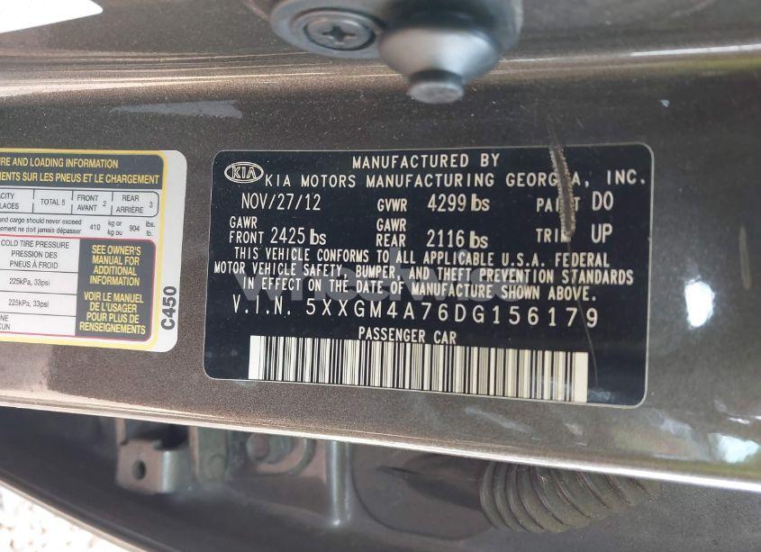 Photo 9 of 2013 Kia Optima LX (VIN 5XXGM4A76DG156179)