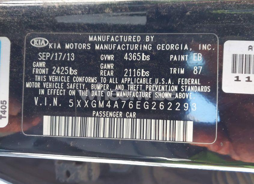 Photo 9 of 2014 Kia Optima LX (VIN 5XXGM4A76EG262293)