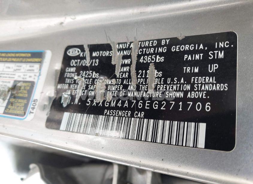 Photo 9 of 2014 Kia Optima LX (VIN 5XXGM4A76EG271706)